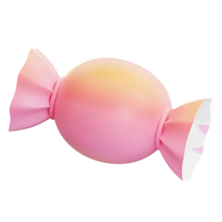 Caramelo rosa  3D Icon