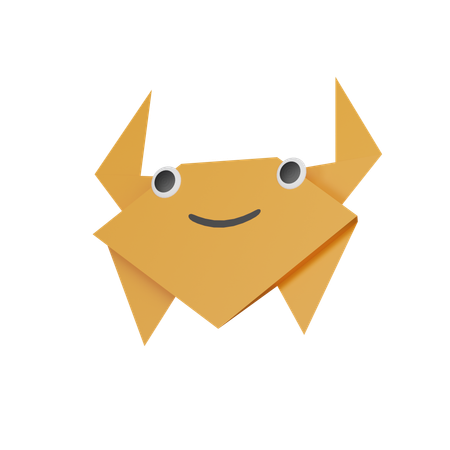 Caranguejo de papel  3D Icon