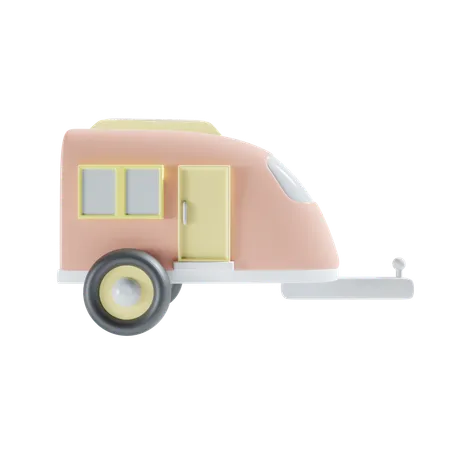 Carnavan Car Travel 3 D Illustration 3D Icon