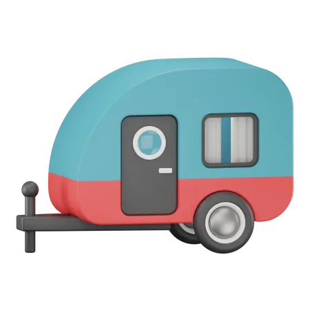 Caravan Trailer  3D Icon