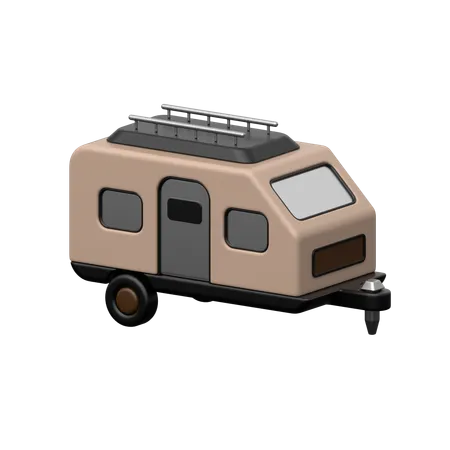 Caravan Trailer  3D Icon