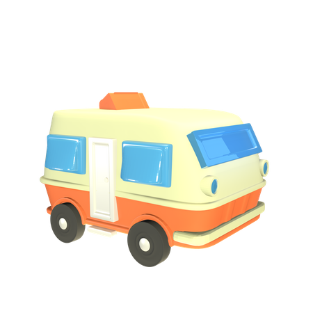 Caravan Van  3D Icon