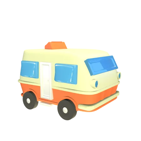 Caravan Van  3D Icon