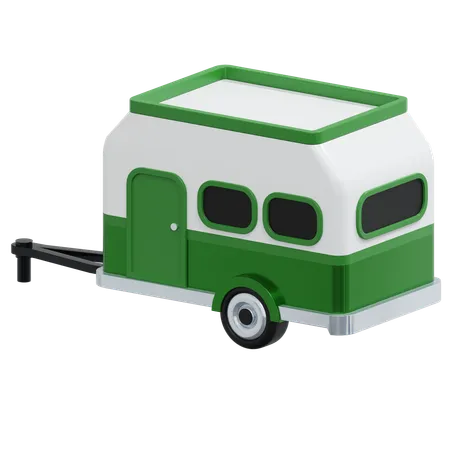 Caravana camper remolque  3D Icon