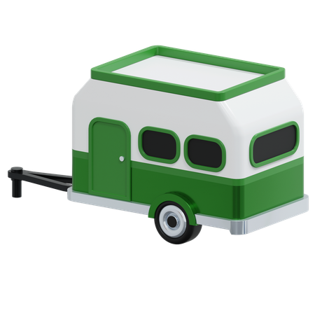 Trailer de caravana  3D Icon