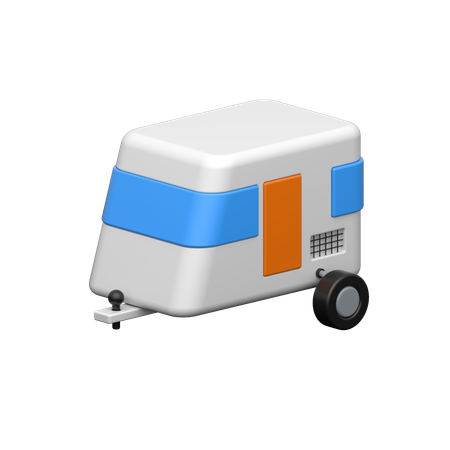 Caravana de viaje  3D Icon