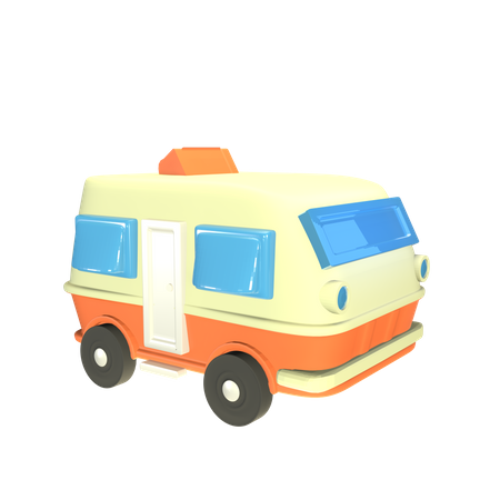 Furgoneta caravana  3D Icon