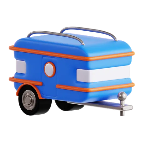 Reboque de caravana  3D Icon