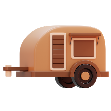 Reboque de caravana  3D Icon