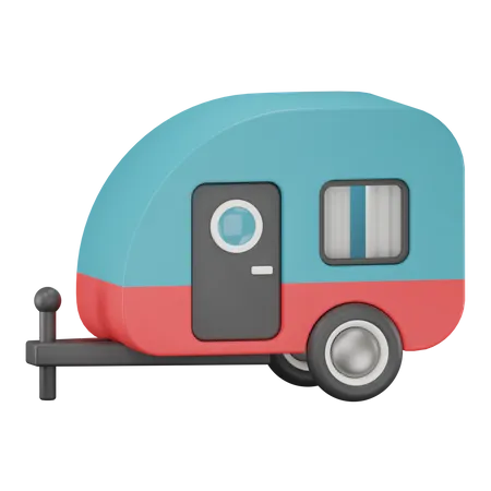 Reboque de caravana  3D Icon