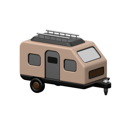 Remolque caravana  3D Icon