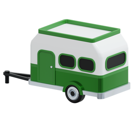 Caravane camping-car  3D Icon