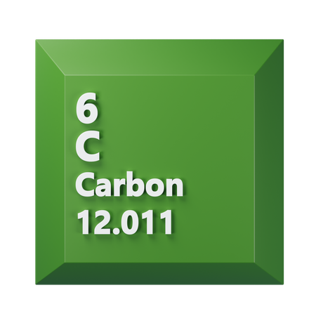 탄소  3D Icon