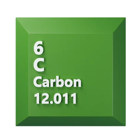 탄소  3D Icon