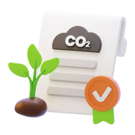 Carbon Credit  3D Icon