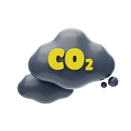 Carbon Dioxide  3D Icon