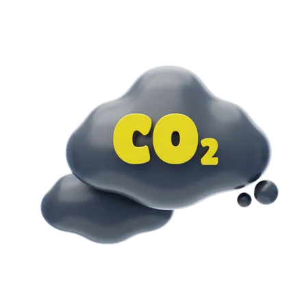 이산화탄소  3D Icon