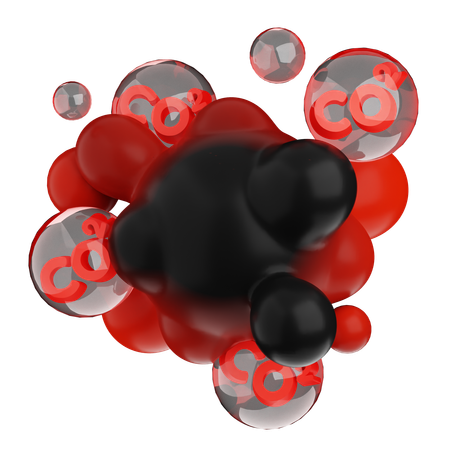Carbon dioxide  3D Icon