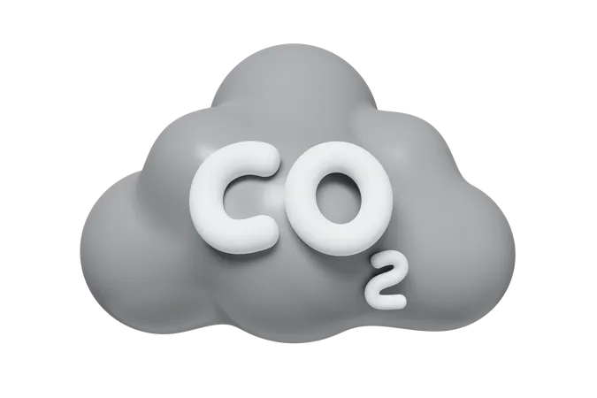 Carbon Dioxide  3D Icon