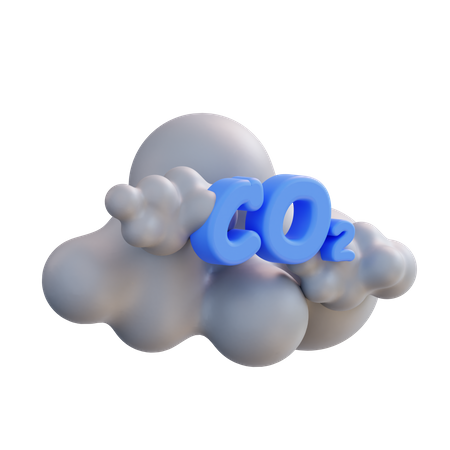 Carbon Dioxide  3D Icon