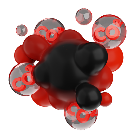 Carbon dioxide  3D Icon