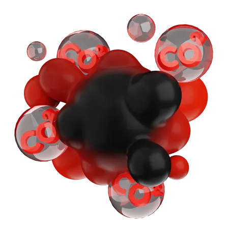 Carbon dioxide  3D Icon