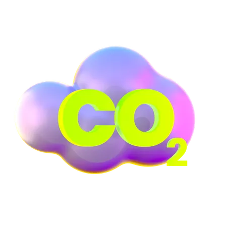 Carbon Dioxide  3D Icon