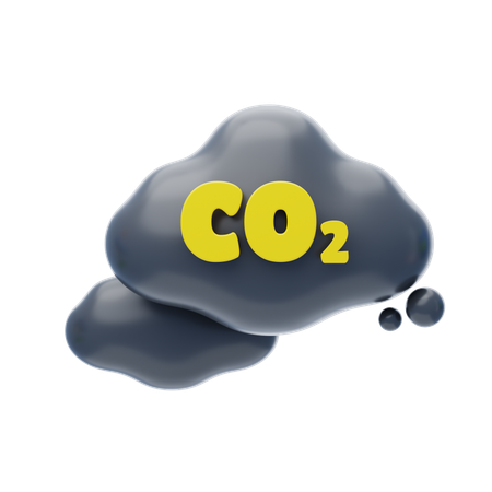 Carbon Dioxide  3D Icon