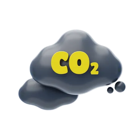 Carbon Dioxide  3D Icon