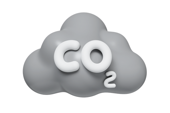 Carbon Dioxide 3D Icon