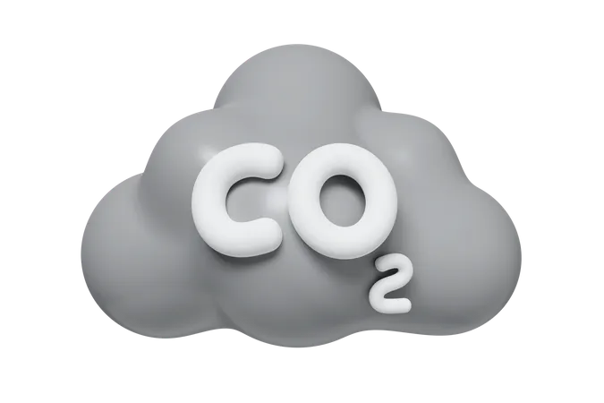 Carbon Dioxide 3D Icon