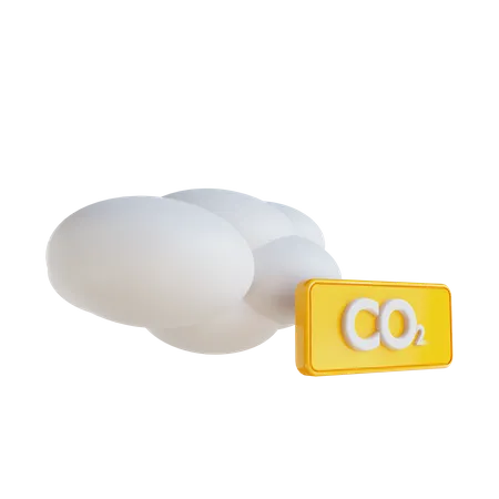 Carbon Dioxide emission  3D Illustration