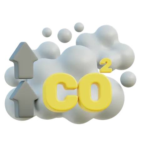 Carbon Dioxide Emissions  3D Icon