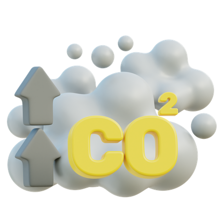 Carbon Dioxide Emissions  3D Icon