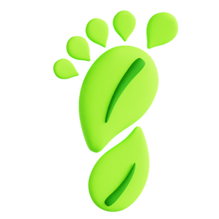 Carbon Footprint  3D Icon