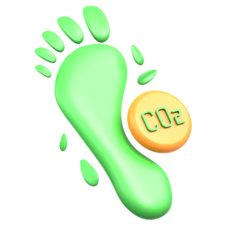 Carbon Footprint  3D Icon