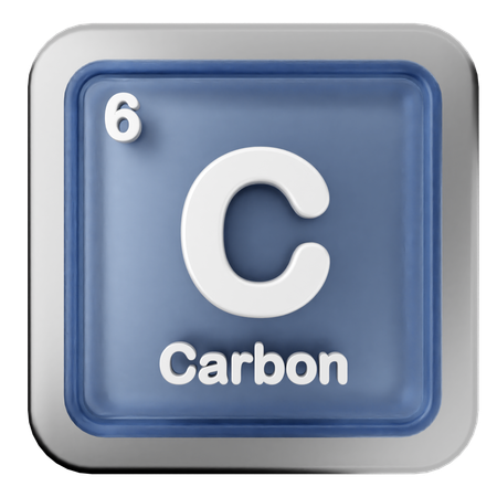 Carbon Periodic Table  3D Icon