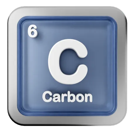 Carbon Periodic Table  3D Icon