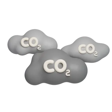 Air Pollution And Carbon Emissions Concept Eco Global Warming Icons 3 D Illustration 3D Icon