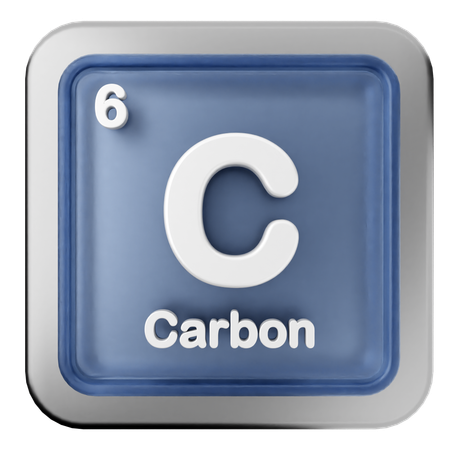 Tabela periódica de carbono  3D Icon