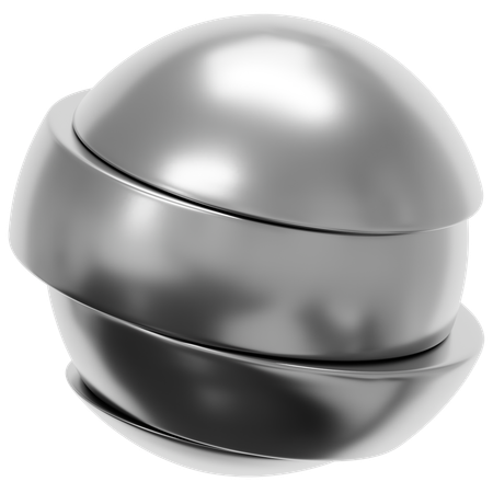 Carcasa dividida cromada  3D Icon