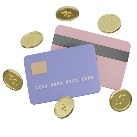 Card And Coin  3D Icon