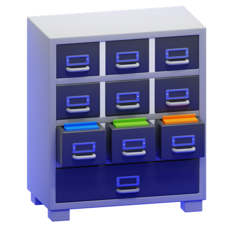Card Catalog Drawer  3D Icon