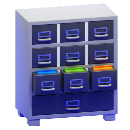 Card Catalog Drawer  3D Icon