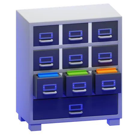 Card Catalog Drawer  3D Icon