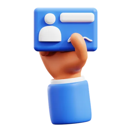 Card Holding Hand Gestures  3D Icon