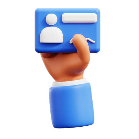 Card Holding Hand Gestures  3D Icon