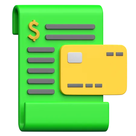 Card Invoice  3D Icon
