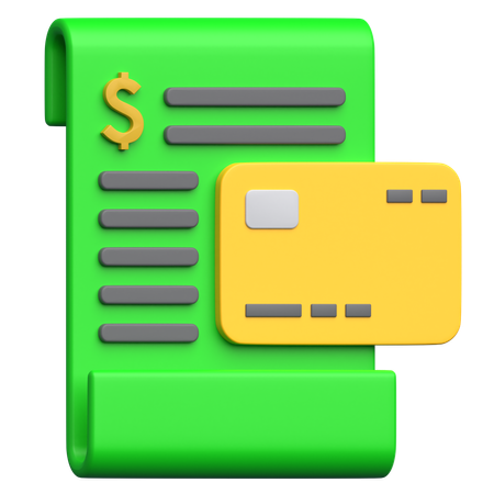 Card Invoice  3D Icon