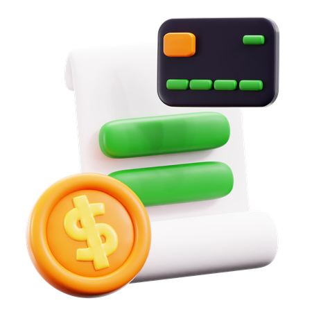 Card Invoice  3D Icon